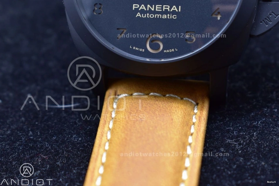 Real Asso Clone O PAM441 Brown Ceramic on SBF Strap Best Edition 1:1 P.9001 Super 0316